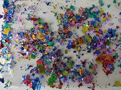 Gilding Flakes,Gold Foil Flakes for Resin,Blue Red Purple Pink Metallic Foil Flakes for Resin Jewelry Making,Nails,Painting Art,Crafts and Slime (Purple)
