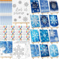 Zhanmai 12 Pack Pre Drawn Canvas for Painting Sip and Paint Kit 8" x 10" Paint Party Set Canvas Painting Pre Printed Canvases for Party Favor DIY Virtual Adult's Date Night(Winter Snowflake)