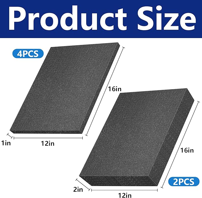 DECOHS 6 Pcs Pick Apart Foam Inserts- 2 Size Pick and Pluck Foam Sheets- Pluck Pre Cubed Foam Pads for Toolbox Game Box Cases Camera Storage Drawer