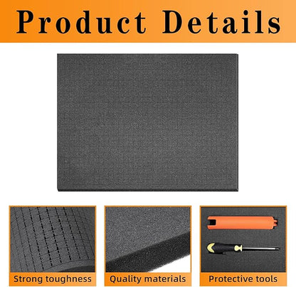 8-Piece Pick & Pluck Foam Insert - 2 Sizes - Pre-Cut Sheet Foam for Board Game Box Cases & Storage Drawer (12 Inch Long)