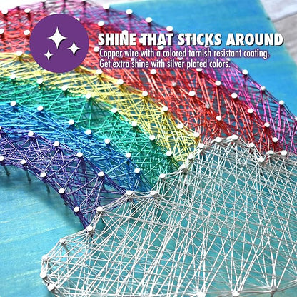 Artistic Wire, 18 Gauge Silver Plated Tarnish Resistant Colored Copper Craft Wire, Rose, 20 ft