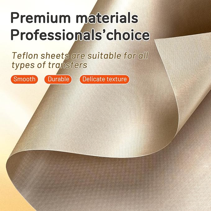 TransOurDream 4 Pack PTFE Teflon Sheets Size L16 x 20" for Auto Heat Press Heat Transfer Paper and Sublimation Paper Reusable Heat Resistant Non stick