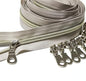 Leekayer #5 Light Gold Teeth Metallic Nylon Coil Zippers by The Yard Bulk 10 Yards Beige Tape with 25pcs Gold Sliders for DIY Sewing Tailor Craft Bag(Beige)