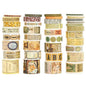 36 Rolls Vintage Washi Tape Pack Retro Arts Adhesive Tapes Wide Chronicle Decorative Masking Tape Sets for Craft, Kids, Scrapbook, DIY, Gift Wrapping (Sophia's Letters)