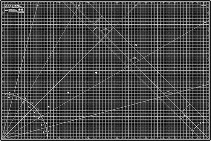 Elan Cutting Mat A1 Black & Taupe, Large Self Healing Cutting Mat 24 x 36 Inch, 5-Ply Craft Board Black, Hobby Board for Crafts 24x36 Inch