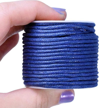 Mandala Crafts 2mm 11 X 15 Yards Assorted Cotton Waxed Cord for Jewelry Making Bracelet Cord Waxed String - Beading String Thread Jewelry Cords for Necklaces String