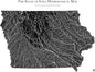 Muir Way Hydrological River Map of Iowa - Watershed Topographic Wall Art for Home, Office, or Travel Decor - Unframed Flat Paper Print, 18x24