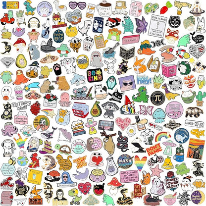 20/40/50 PCS Cute Enamel Backpack Pins, Funny Enamel Pins Bulk Set Cool Button Pins Aesthetic Brooch Lapel Pins Anime for Backpacks, Jackets, Hats, Kids, Girls