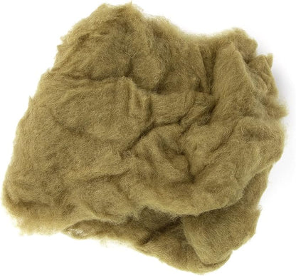 Desert Breeze Distributing Maori Wool Carded Batting, 100% Natural New Zealand Wool Made by DHG in Italy for Needle Felting, 3.5 OZ, 27 Micron, Color Olive Green