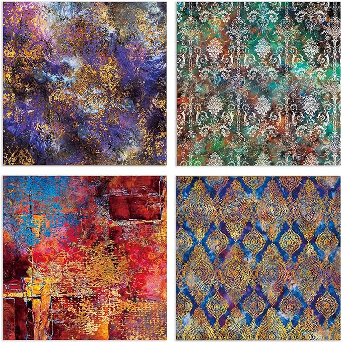 Scrapbook Paper Pad, 24 Sheets Mixture Colored Paper, 6"×6” Holiday Pattern Cardstock Paper Assorted Colors, Scrapbooking Supplies Paper for Junk Journal Craft DIY Photo Album Cottagecore Room Décor