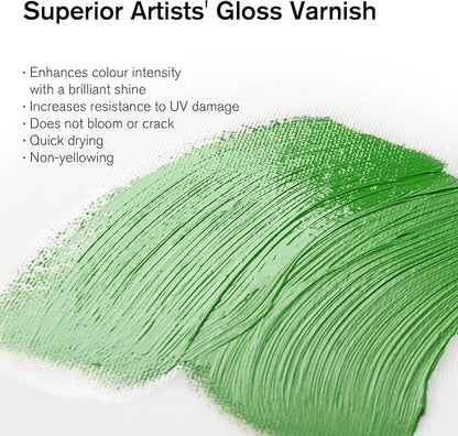 Winsor & Newton Professional Artists' Gloss Varnish, 250ml (8.4-oz) Bottle