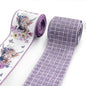 2.5'' x 10 Yards Spring Wired Ribbons for Crafts Wreath Bows Wrapping Natural Buffalo Plaid Ribbon Rustic Purple Ribbon for Birthday Party Home Decoration
