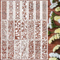 Floral Stencils for Crafts Reusable Texture Stencils Background Stencil Leaf Swirl Templates for Painting on Wood Furniture Card Canvas