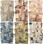 Vintage Perforated Paper Set, 60PCS Retro Ephemera for Scrapbooking Journaling Collage Planner DIY Craft