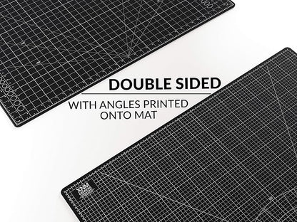 XNM Premium Self Healing Cutting Mat - 24 Inches by 36 inches - A1, 3 Layer Quality PVC Construction - Dual Sided, Imperial and Metric Grid Lines - Perfect for Cutting, Sewing, and Crafts
