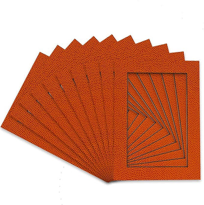 Pack of 25 Acid Free 11x14 Mats Bevel Cut for 8.5x11 Photos - Basketball Texture Precut Matboards With Backing Boards and Clear Photo Mat Bags For Pictures, Photos, Framing - 4-ply Thickness