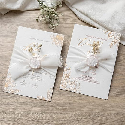 PONATIA Wax Seal Stickers - 50 Pcs Self- Adhesive Wedding Seal Stickers, Light Blush Pink Wax Seals, Perfect for Invitation Cards, Envelopes Christmas Cards, Gift Wrapping, Party Menu Decor