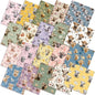 Ganeen 60 Pcs 10 x 10 Inch Highland Cow Quilting Fabric Squares Vintage Highland Cow Fat Patchwork Precut Strips Retro Multicolor Fabric Bundles for Holiday DIY Craft Sewing Quilt Material Handmade