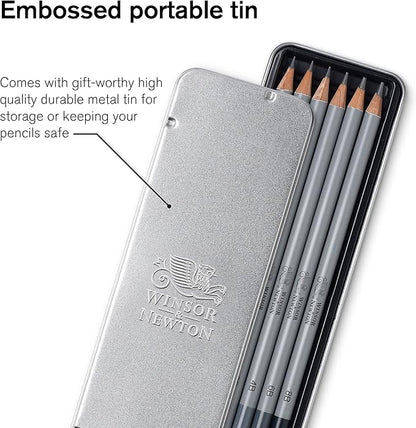 Winsor & Newton Studio Collection Artist Pencils, Graphite Pencils, Set of 6