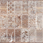 Stencils for Crafts Reusable Texture Stencils Background Stencil Leaf Floral Templates for Painting on Wood Furniture Card Canvas Paper Scrapbook(Border Stencil03-18p)