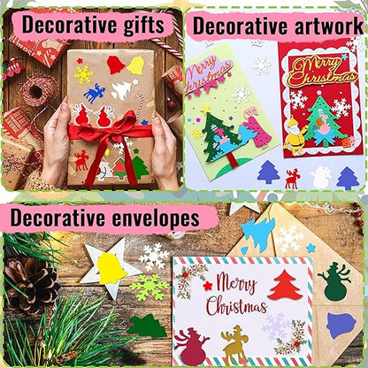 Paper Punch Shape Hole Puncher Craft Punches 1 inch Christmas Punches Scrapbooking Punch Snowflake Punch Deer Punches Bell Puncher for Paper Craft Cardstock Arts DIY Projects