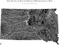 Muir Way Hydrological River Map of South Dakota - Watershed Topographic Wall Art for Home, Office, or Travel Decor - Unframed Flat Paper Print, 24x30