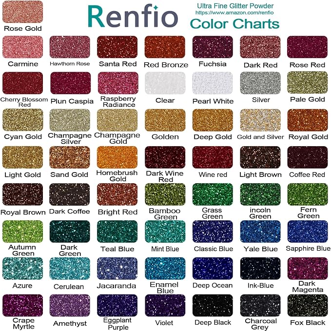 Renfio Ultra Fine Glitter Powder Metallic Resin Glitter 2.11 Oz (60g) PET Flakes Crafts Sequins 1/128" 0.008" 0.2mm Epoxy Chips Flakes for Tumblers Slime Decoration - Deep Gold