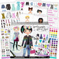 Fashion Angels Sticker Stylist 12544, Fashion Design Sticker by Number Activity Book, For Kids 6 and Up
