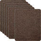 Azobur Coarse Linen Repair Patches, 6 Piece Self-Adhesive Linen Fabric Patches, Multi Color, Can be Used for Linen Sofa Repair and Linen Clothes Repair, Quick Fix Sofa.(Dark Brown)