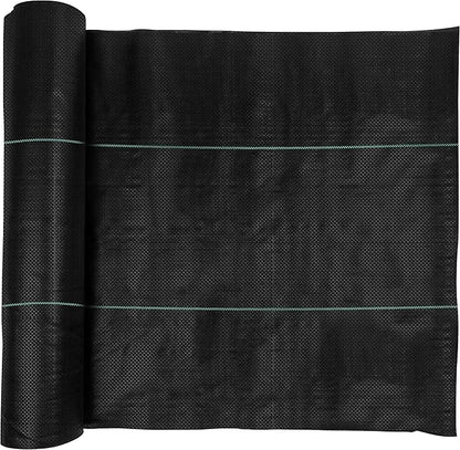 Woven Geotextile Fabric for Driveway and Road Stabilization, Construction Underlayment, Erosion Control, Commercial Grade 50 Year for Gravel Roads and Pavers (17.5x100) Ships Folded