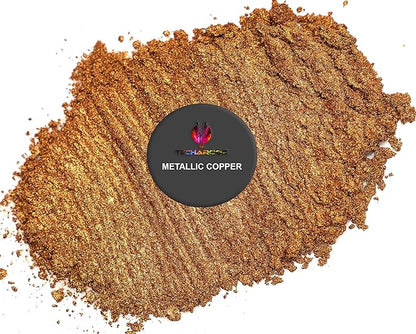 Metallic Copper Mica Powder for Epoxy Resin 56g / 2oz. Jar – TECHAROOZ 2 Tone Resin Dye Color Pigment Powder for Lip Gloss, Nails, Colorant for Slime Bath Bombs Soap Making & Polymer Clay