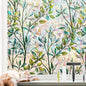 NINETREX Stained Glass Window Film 3D Decorative Cling, Sun Blocking Static Cling Removable Film for Glass Door, Home Decor Window Cover Non-Adhesive 45.2 x 157.4 inches, Leaf