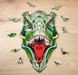 EWA Home Décor – T-Rex Small 80 Pieces – Wooden Jigsaw Puzzle for Adults – Perfect for Artistic Home Decoration and Mindful Relaxation