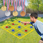 Outdoor Giant Tic Tac Toe Bean Bag Toss Games for Kids Adults Family, Large Outside Lawn Yard Backyard Carnival Field Day Game, Beach Picnic Camping Birthday Party Family Reunion Games