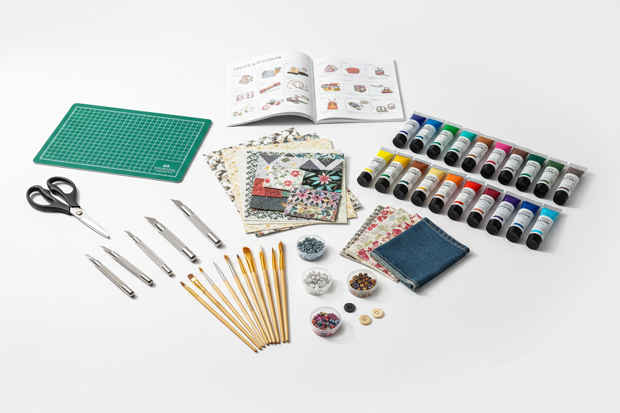 Creative Explorer Hobby Kit

Description:
Perfect for beginners and hobby enthusiasts alike, this kit includes premium-quality crafting tools, paints, brushes, and DIY materials. Step-by-step instructions make every project fun and easy, helping you explore creativity and enjoy hours of hands-on fun. (make it real photo)