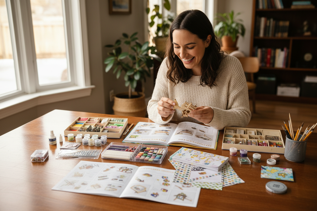 "The Creative Explorer Hobby Kit is amazing! Everything I needed was included, and the instructions were easy to follow. I’ve never had so much fun starting a new hobby. Highly recommend!" (make it real photo)